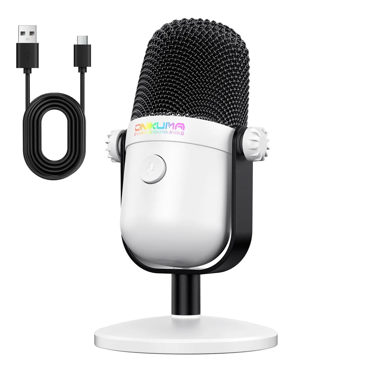  ONIKUMA GAMING M830 USB Condenser Microphone White — product photo