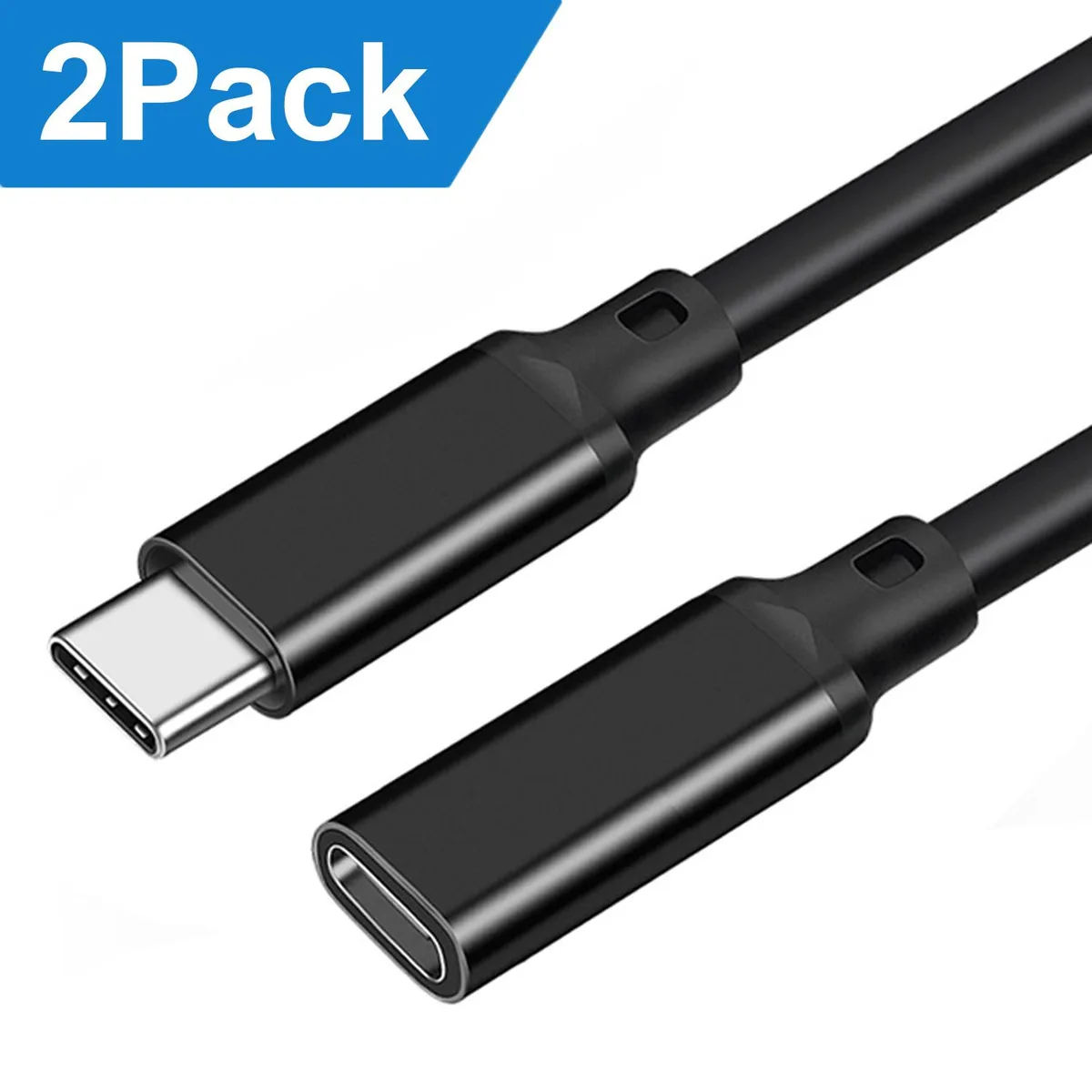 ESTONE ESTONE PQ106 USB C Extension Cable 10ft 100W 10Gbps 4K 2-Pack — product photo