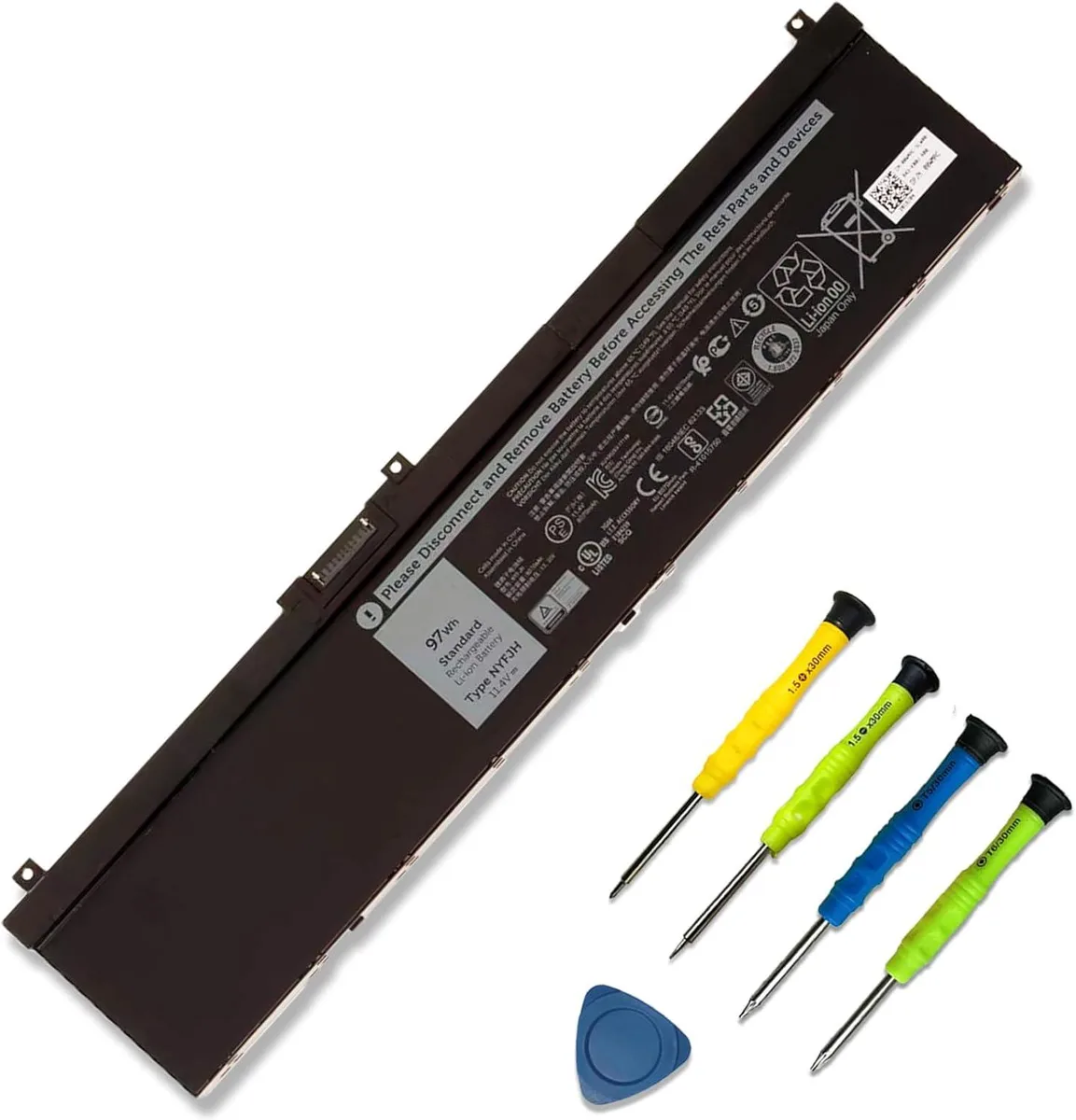 TAURKENAM TAURKENAM laptop battery 11.4V 97Wh for Dell Precision 7530 7730 7540 7740 (Shape-B) — product photo
