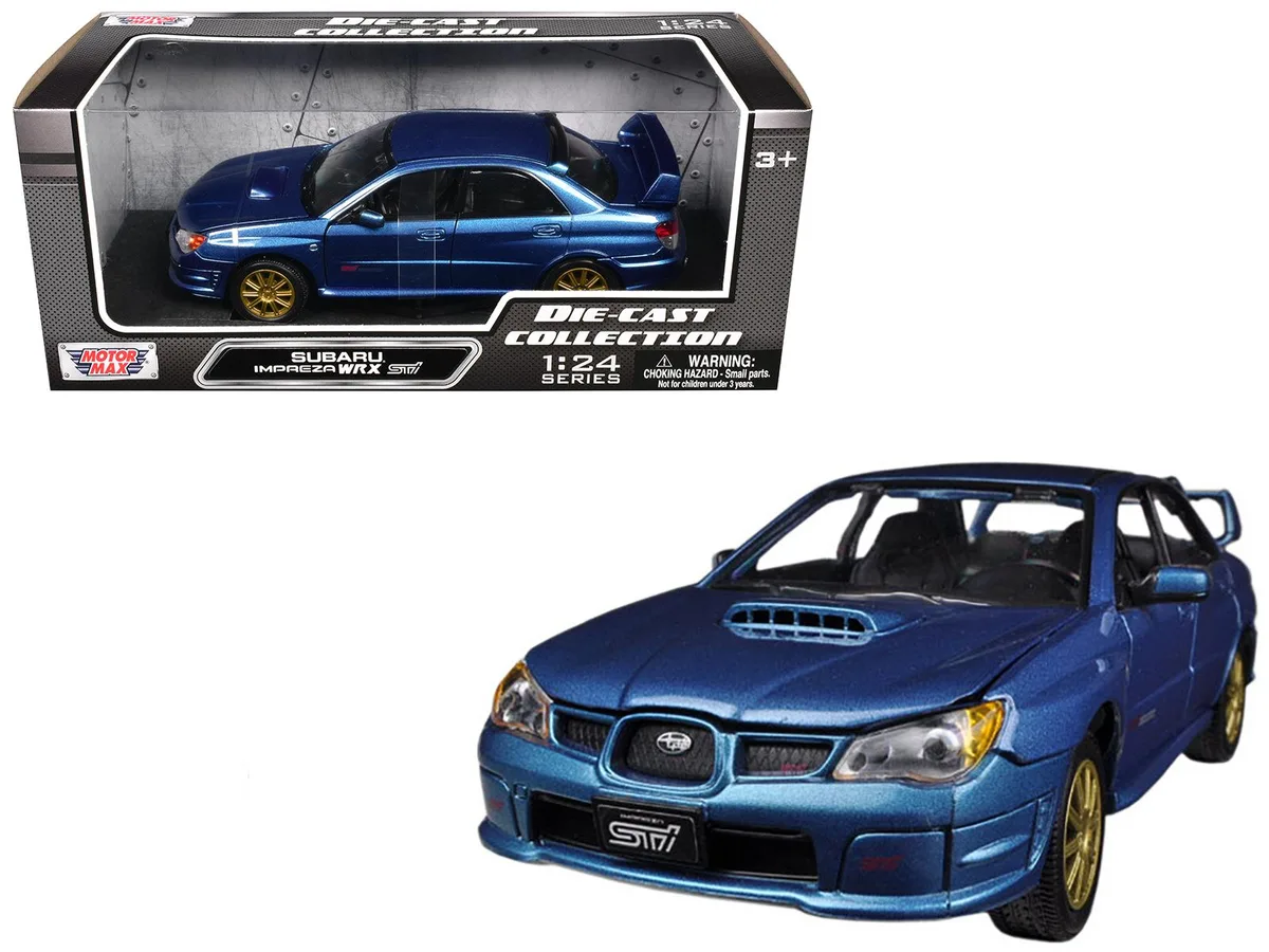 MOTORMAX MOTORMAX Subaru Impreza WRX STi Blue Metallic 1/24 Diecast Hobby Collectible — product photo