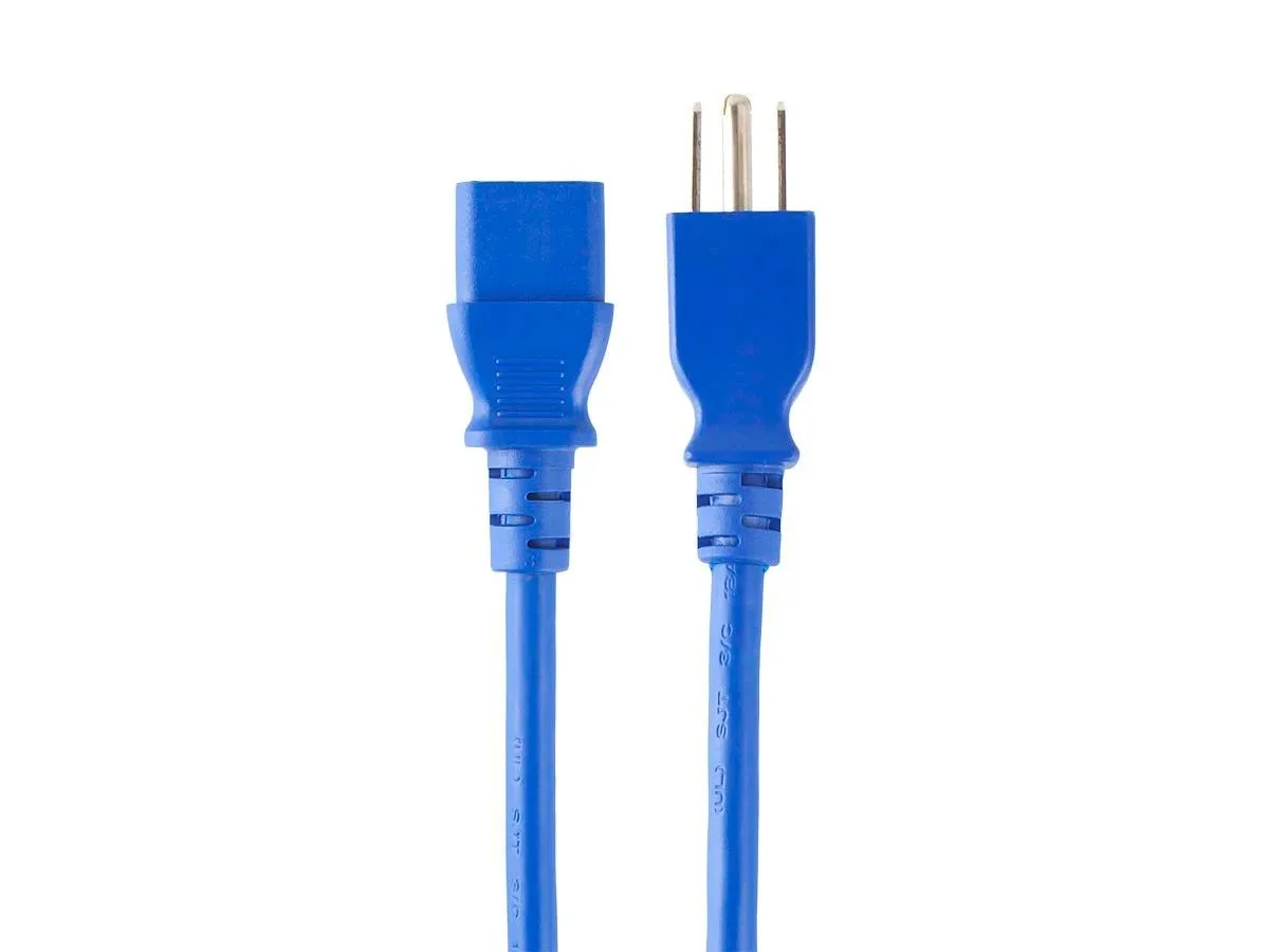 Monoprice Inc. Monoprice Inc. 133560 computer power cord 18AWG 2ft Blue 10A NEMA 5-15P to IEC 60320 C13 — product photo