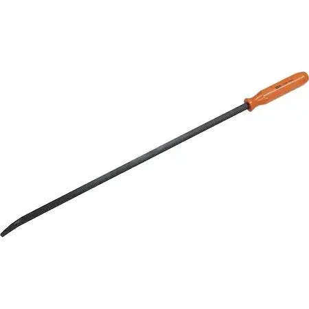 Gray Tools 24 inch pry bar with curved black oxide blade and orange acetate handle