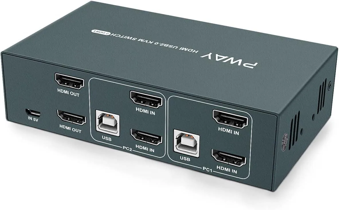 FOCUSTEC FOCUSTEC Dual Monitor HDMI KVM Switch 2 Port 4K@30Hz — product photo