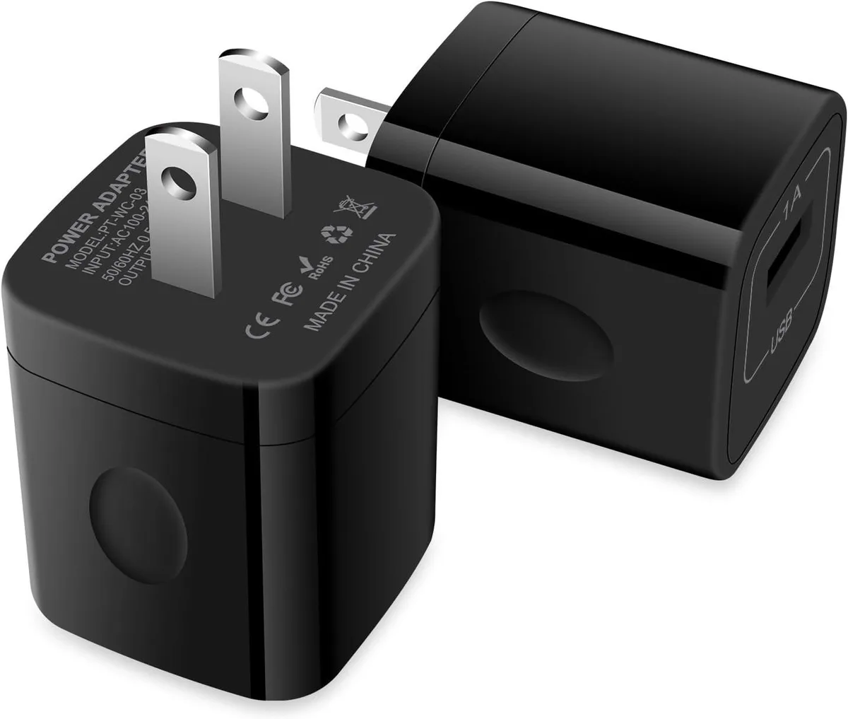 Choseal Choseal 5W USB-A Wall Charger 2-Pack Black — product photo