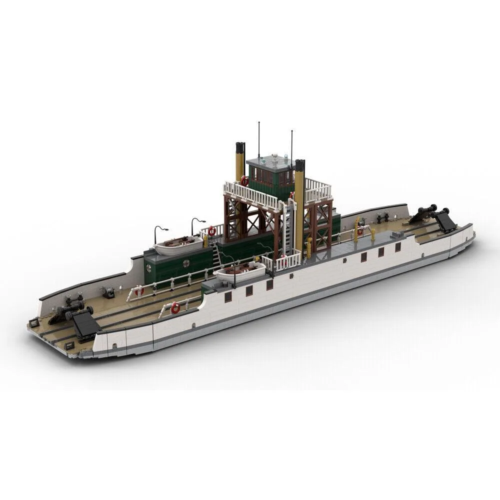 ZITIANYOUBUILD ZITIANYOUBUILD MOC-147686 Railroad Ferry Ship 3521 Parts — product photo