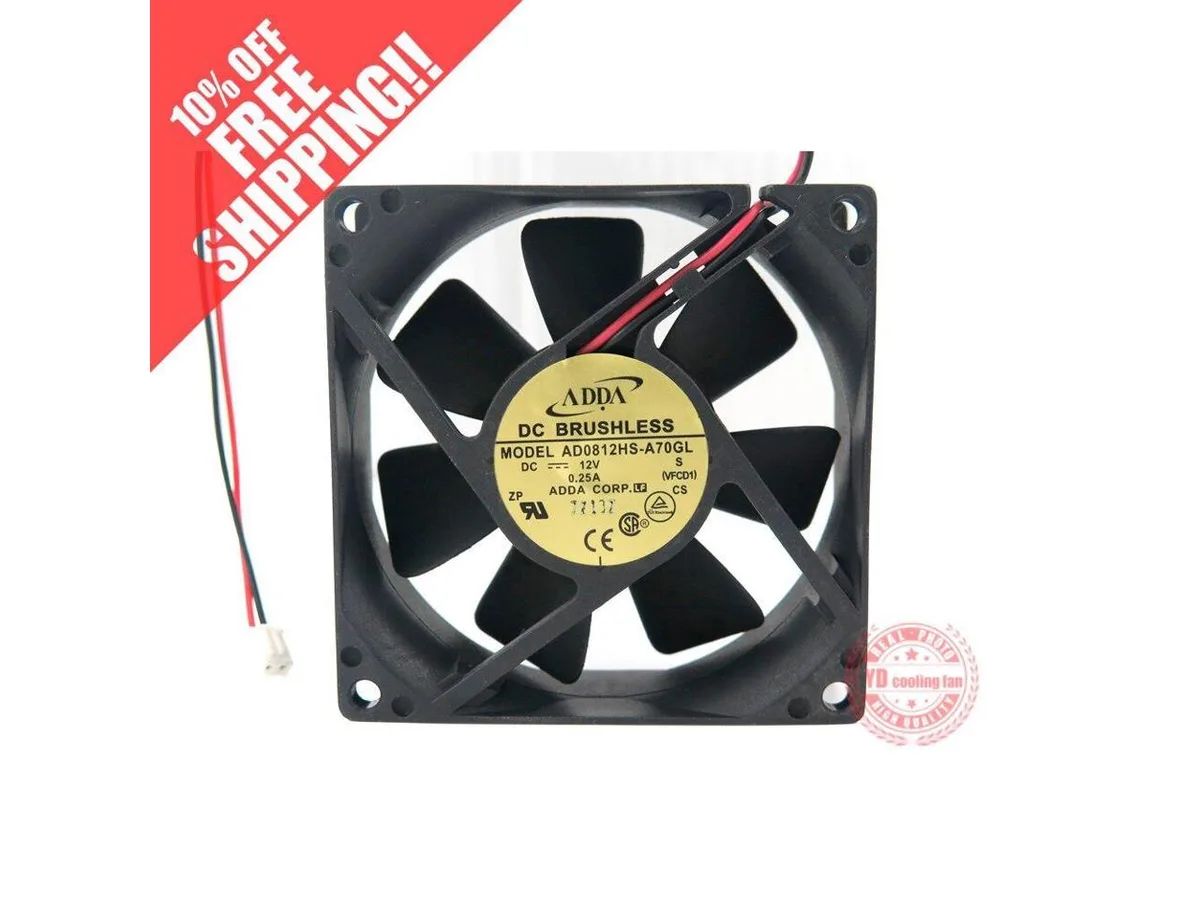 Fans Fans ADDA 8025 AD0812HS-A70GL 12V 0.25A case fan — product photo