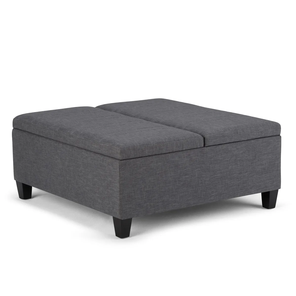 tuphen tuphen Ellis Storage Ottoman Slate Grey 36x36x16.5 — product photo