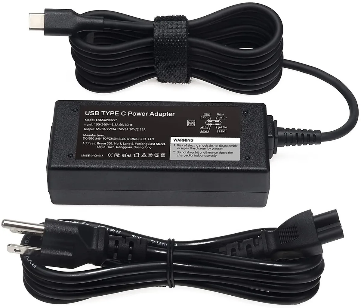 myVolts myVolts USB-C 45W AC Adapter for Asus/Samsung Chromebooks — product photo