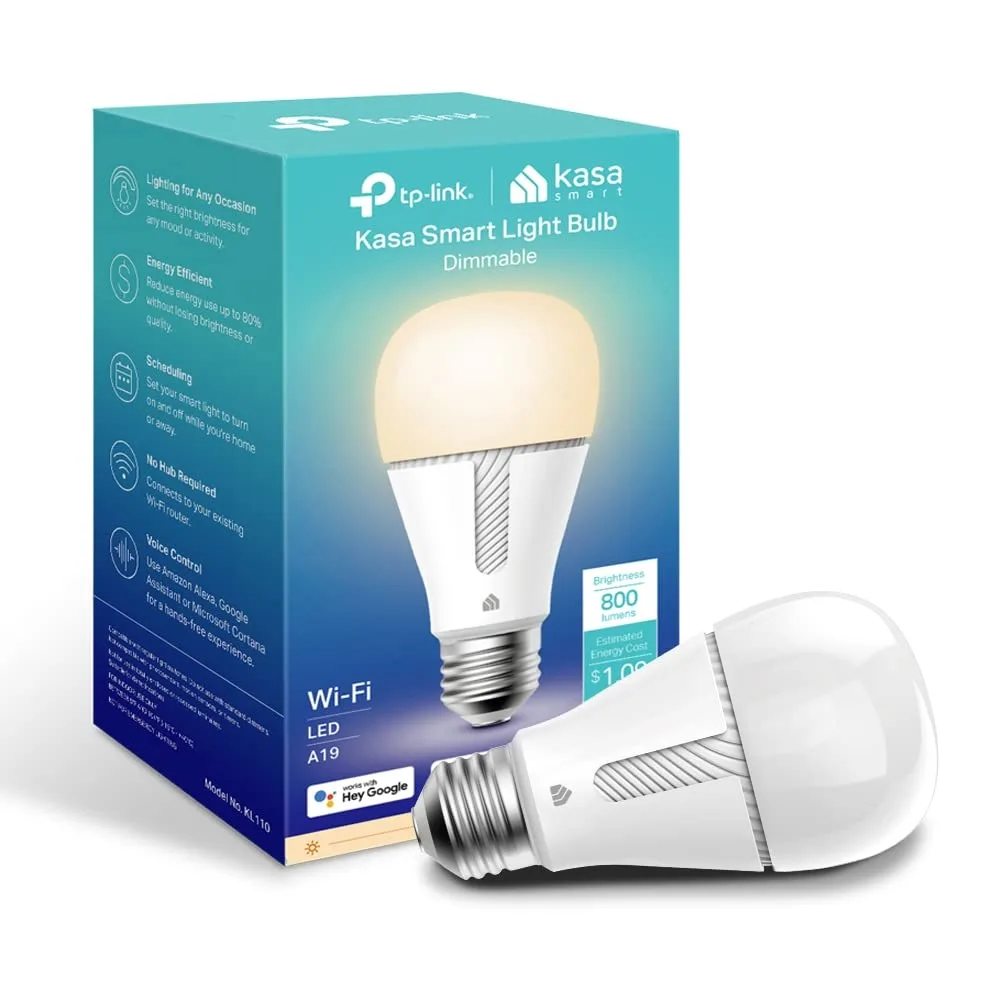 Kasa Smart KL110 Smart Light Bulb 800lm 2700K 9W — product photo