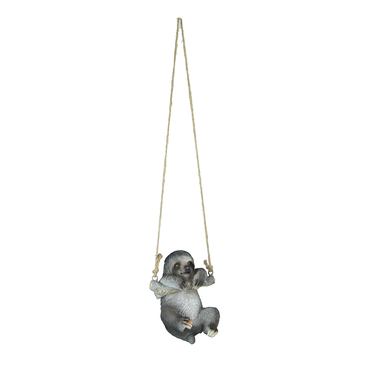 Mayrich Company Mayrich Company Sloth Hanging Sculpture 6.25 Inch Hand-Painted Resin Statue with 14.75 Inch Rope Hanger — product photo