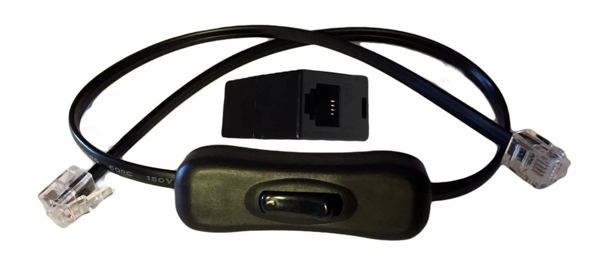  Meterk PHVX1 Telephone Disconnect Switch 125VAC 1 RJ11 Male-to-Male — product photo