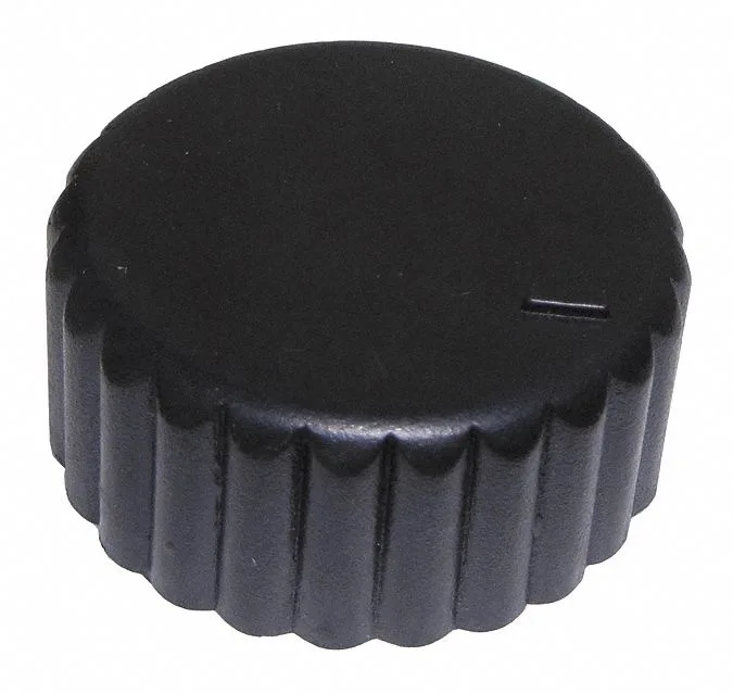 Small cylindrical plastic knob, light grey, for Dayton switch