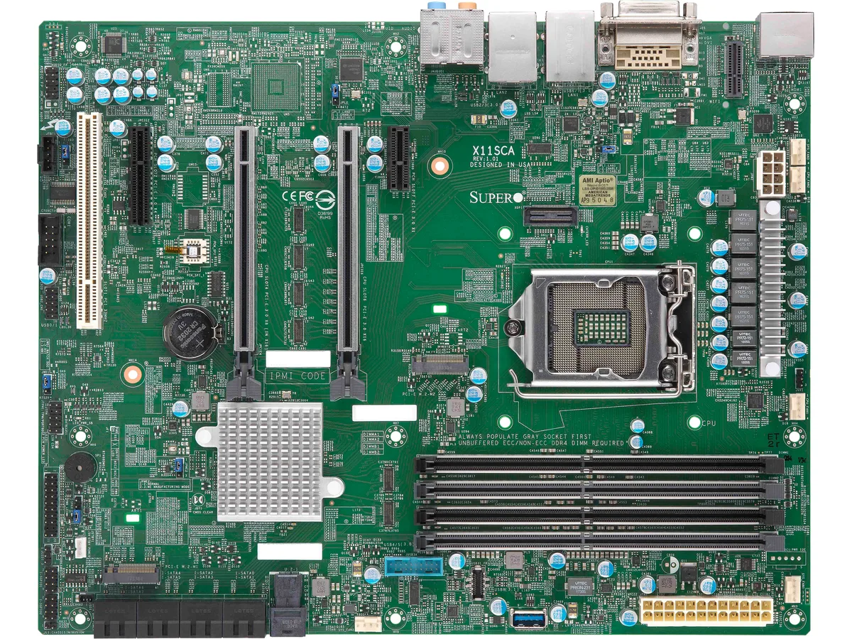 Supermicro Supermicro MBD-X11SCA-O LGA 1151 C246 DDR4 ATX server motherboard — product photo