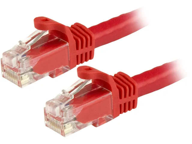 STARTECH STARTECH N6PATCH12RD network ethernet cable 12 ft red Cat6 snagless RJ45 — product photo
