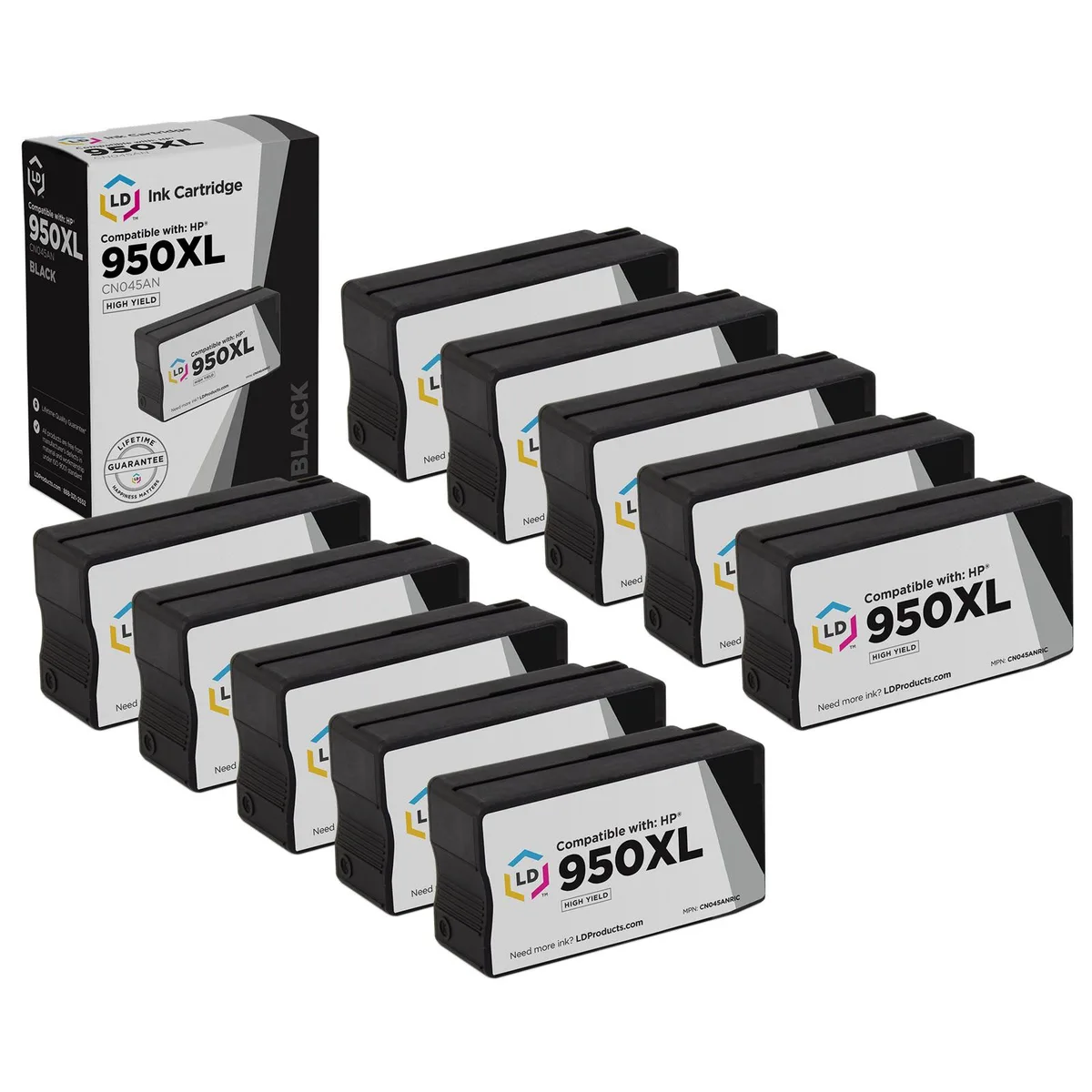 LD Products LD Products HP 950XL CN045AN Black Ink Cartridge 10-Pack 2300 Pages — product photo