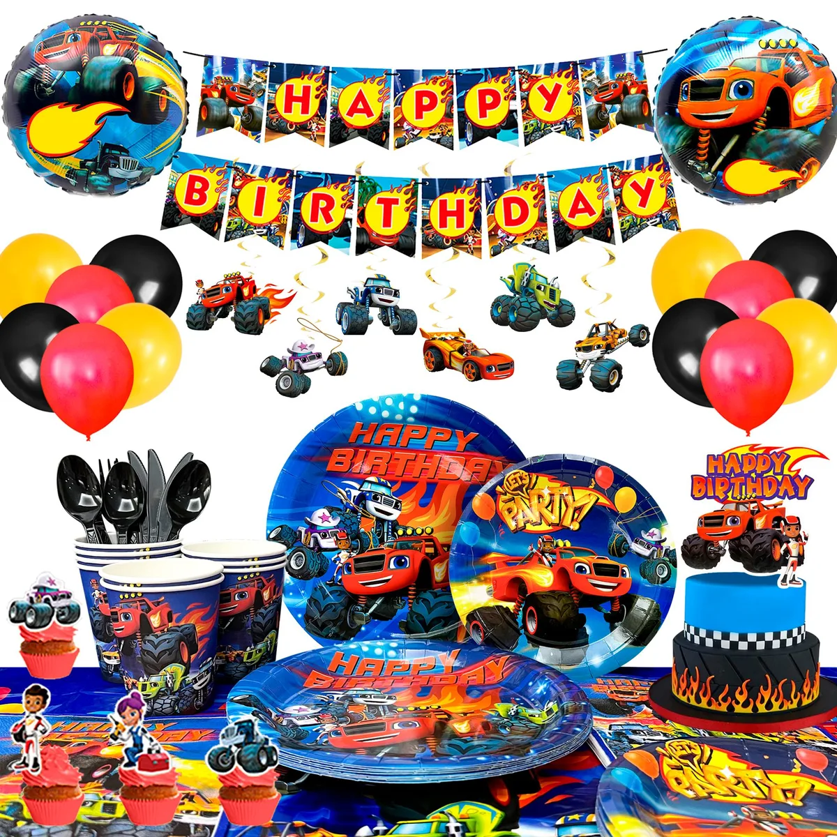InBoxxarty InBoxxarty Blaze Monster Machines Party Supply 119pcs Set for 10 Guests — product photo