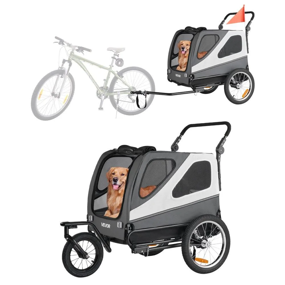 VEVOR VEVOR Dog Bike Trailer Stroller 100 lbs Water Resistant PTS22SJ — product photo