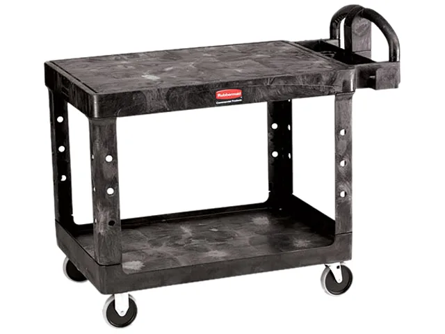 Rubbermaid Rubbermaid 452500BK 2-Shelf Utility Cart 500lb office furniture — product photo