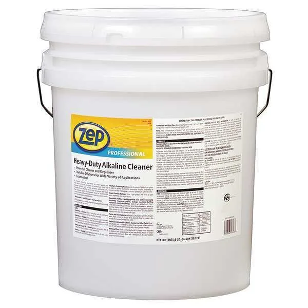 Blue five-gallon pail of Zep Professional heavy duty cleaner