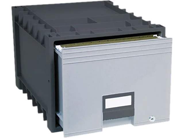 Storex Storex 61178U01C Archive Storage Drawer 18" Depth Black/Gray — product photo