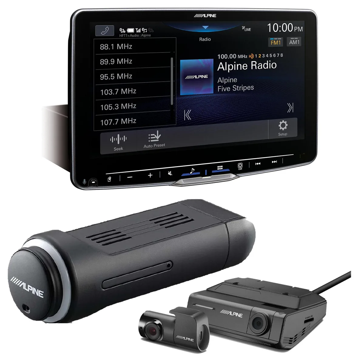 Alpine Alpine ILX-F511 Halo11 11" Receiver with KTX-NS01 Nav Module &amp; DVR-C320R Dash Camera — product photo