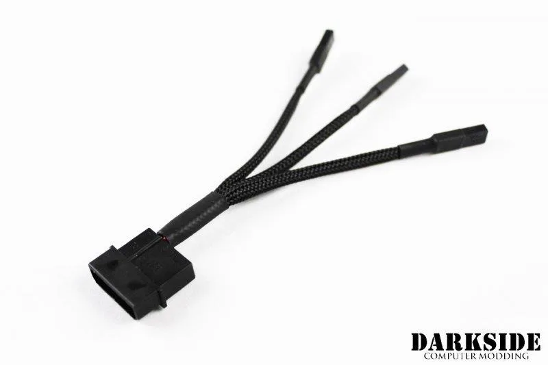 Darkside Computer Modding Darkside Computer Modding CONNECT 3-Way Molex Splitter Cable 4 in DS-0395 — product photo