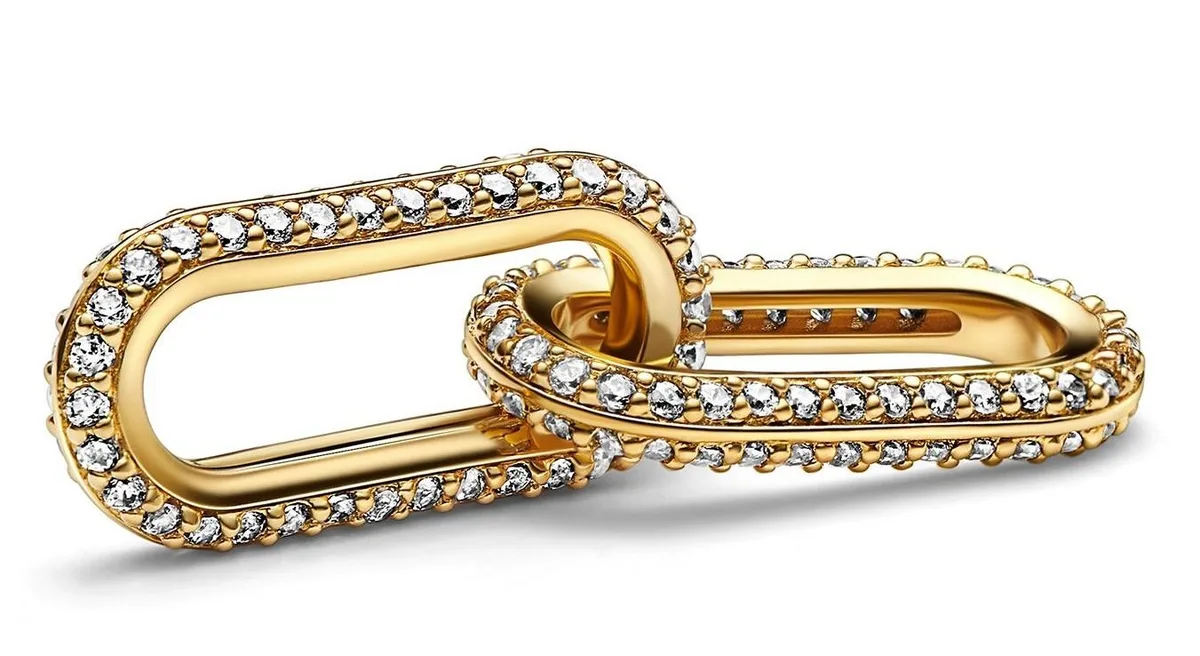PANDORA PANDORA ME Pave Double Styling Link 14k gold-plated — product photo
