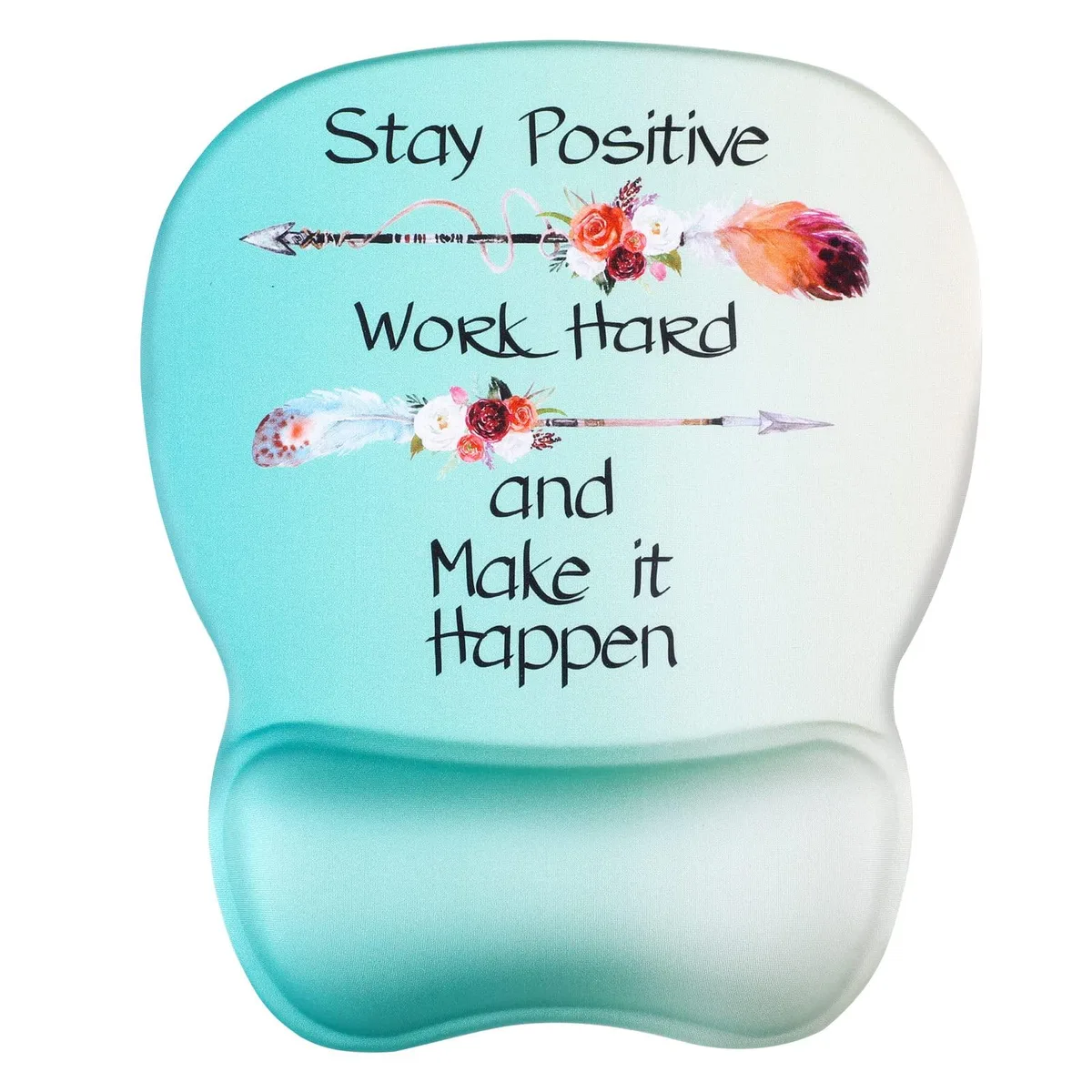 KEHIPI KEHIPI Ergonomic Mouse Pad Gel Wrist Rest Feather Arrow 9.4 x 8.1 in — product photo