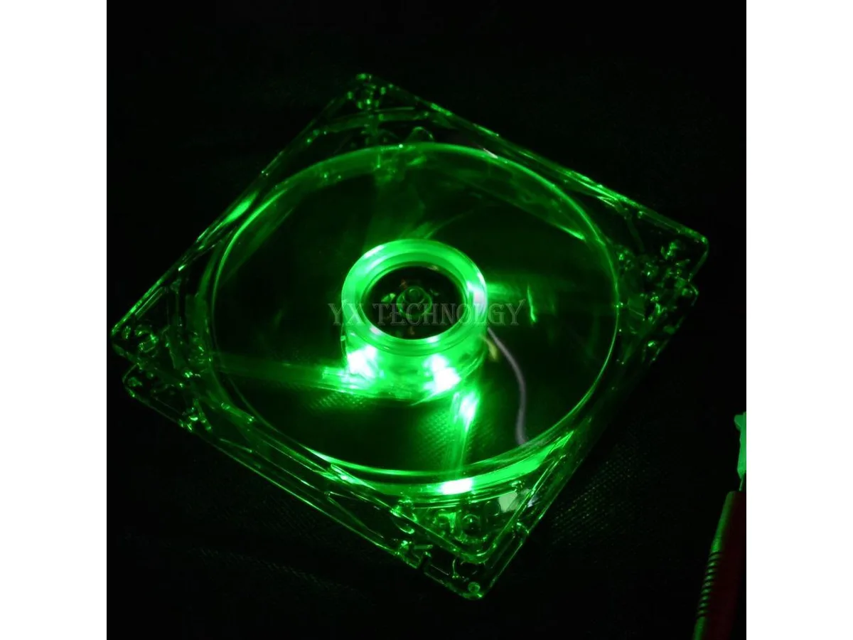Fans Fans 8025 80 x 80 x 25 mm Green LED case fan — product photo