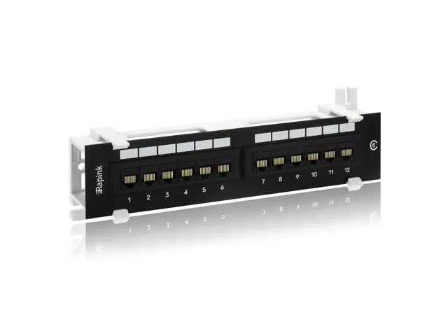 LORDWORLD LORDWORLD 12 Port Cat6 Patch Panel 10G 10-Inch 1U Wallmount 568B — product photo