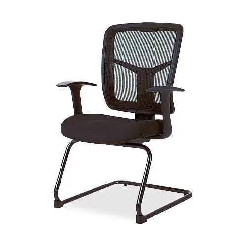 Lorell Lorell 86202 Mesh/Fabric Guest Chair 27x41 Black — product photo