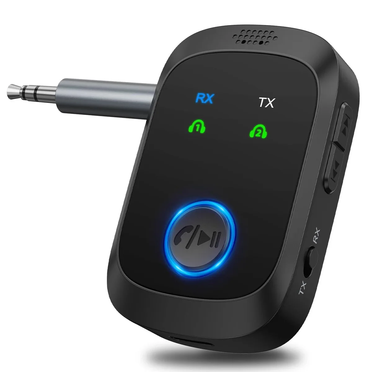  OQIMAX Bluetooth 5.4 2-in-1 Transmitter Receiver 3.5mm AUX Car Electronics Accessory — product photo
