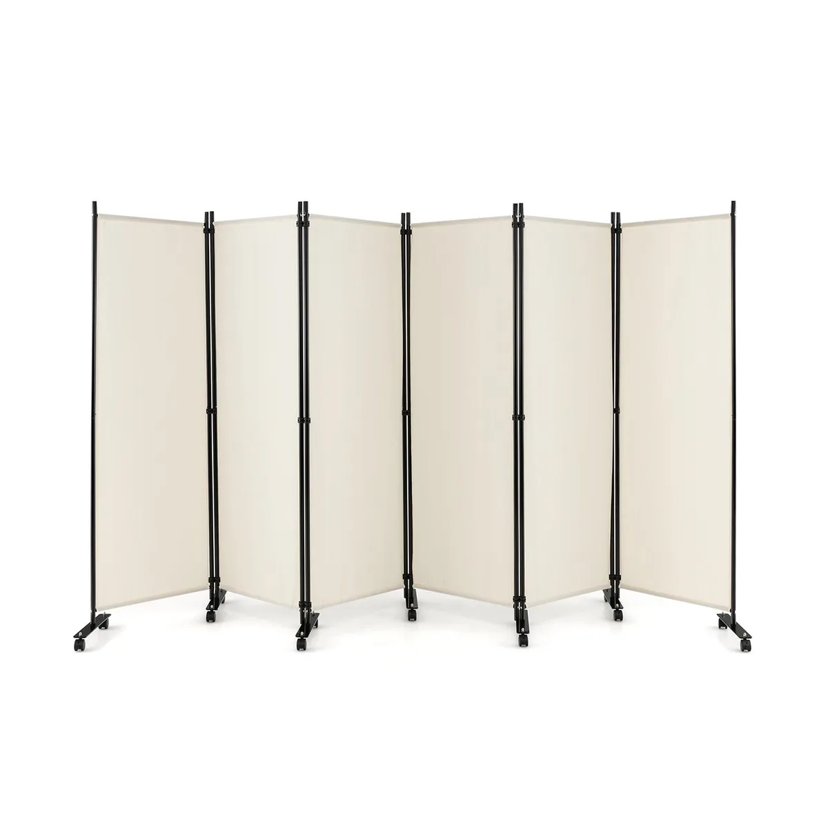 SlickBlue SlickBlue 6-Panel 5.7 ft Rolling Room Divider White — product photo
