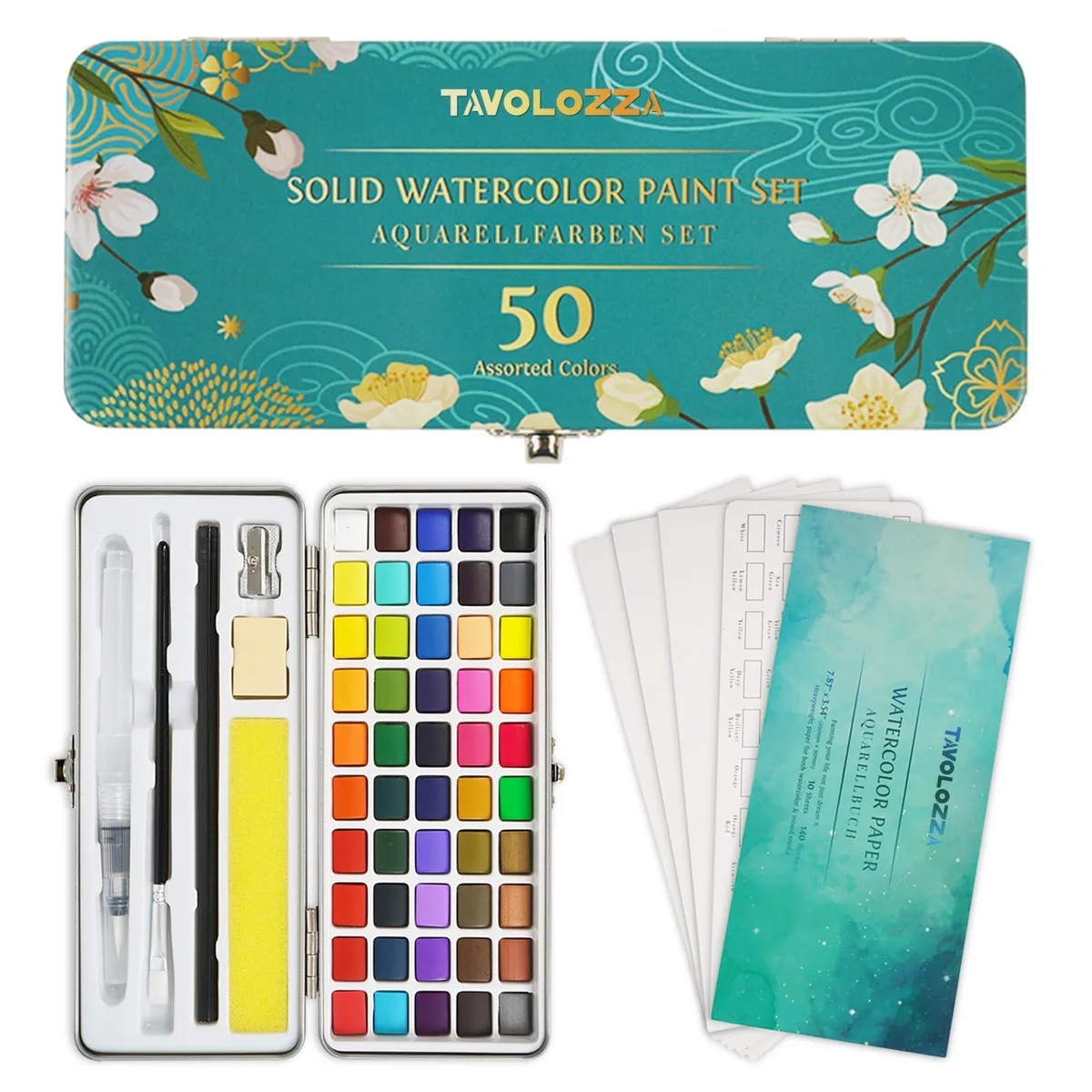  Tavolozza Fine Arts Watercolor Paint Set 50 Colors conda-A801966 — product photo