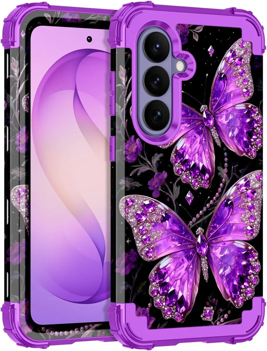 Transcend amethyst rugged case for Galaxy S26 5G with butterfly pattern