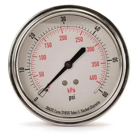 Value Brand Value Brand Commercial Pressure Gauge 0 to 60 psi 3 1/2 in Dial 1/4 in — product photo