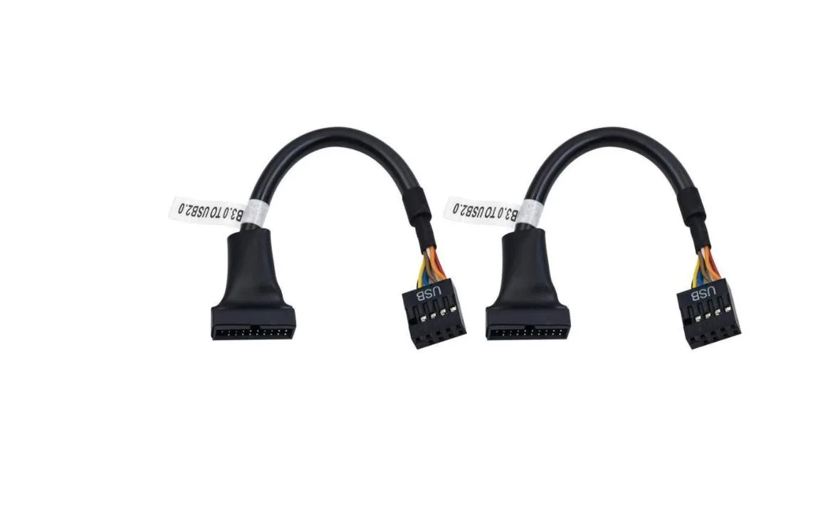 flame unicorn flame unicorn USB 3.0 to USB 2.0 Motherboard Adapter Cable 19 Pin to 9 Pin 15cm 2-Pack — product photo