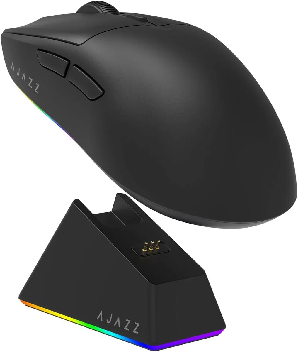 Hitoor Hitoor AJ139 V2 MC gaming mouse, PAW3311, 12000 DPI, 66g, charging base, black — product photo