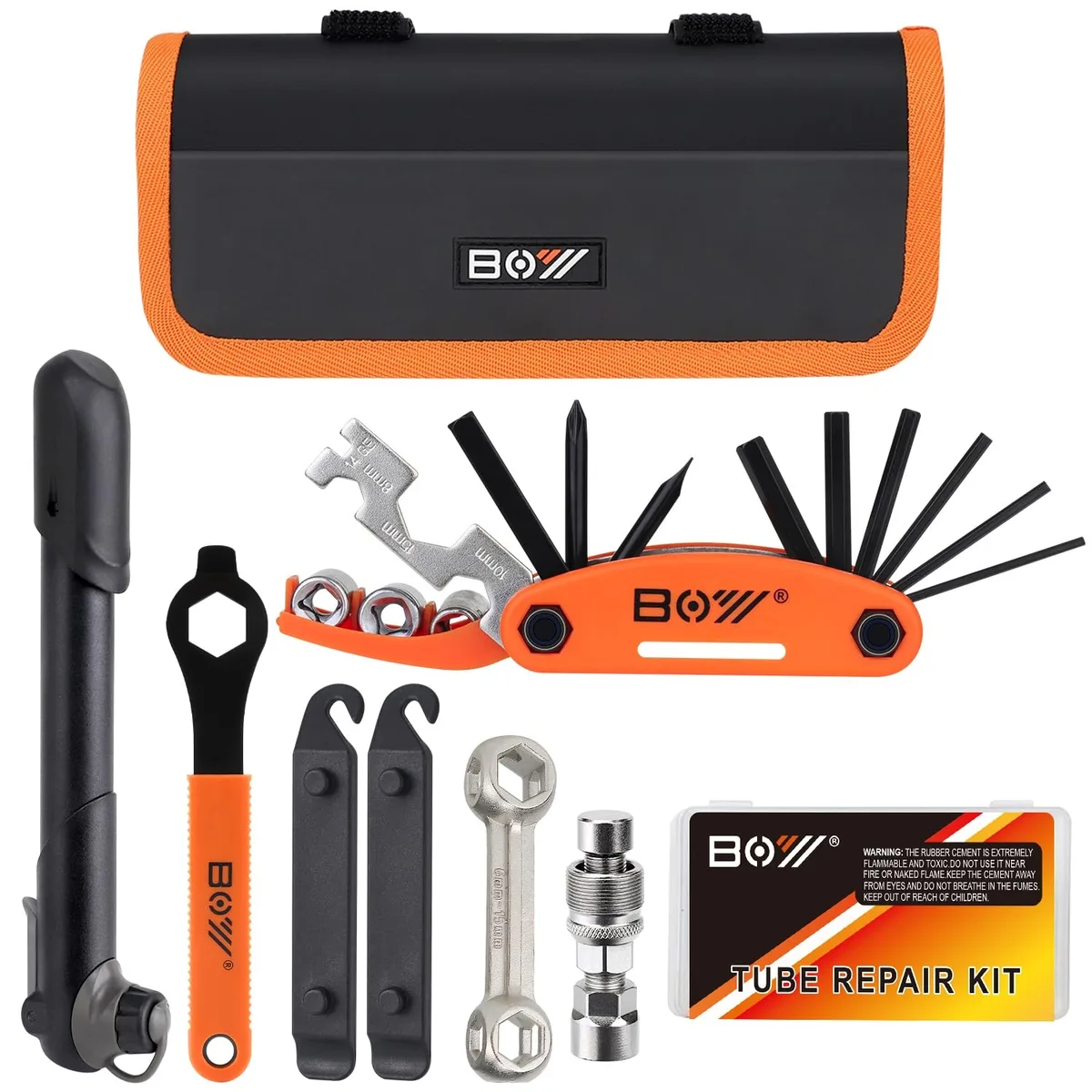Blue three-piece hand rivet nut setter kit with curved double-ended jaws, 9 by 2.2 by 4 inches