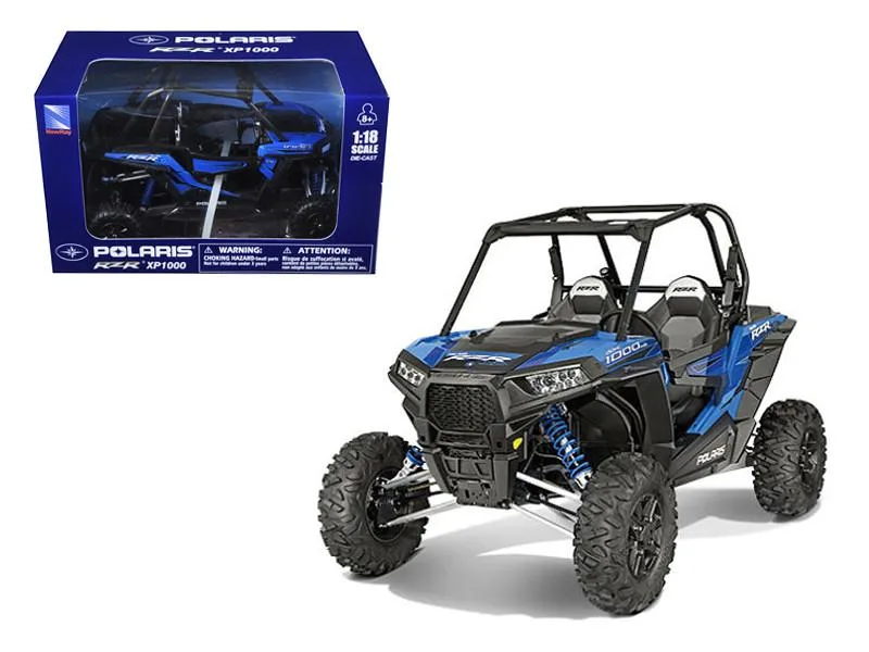 New Ray Toys New Ray Toys Polaris RZR XP 1000 Dune Buggy Blue 1/18 Diecast Hobby Collectible — product photo