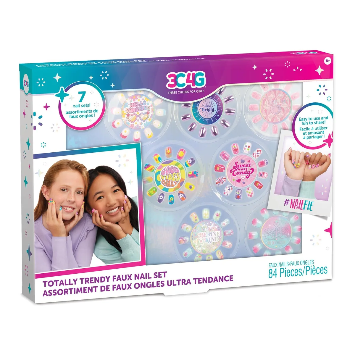Make It Real Make It Real Totally Trendy Faux Nail Set 84 Nails 7 Sets Ages 8+ — product photo