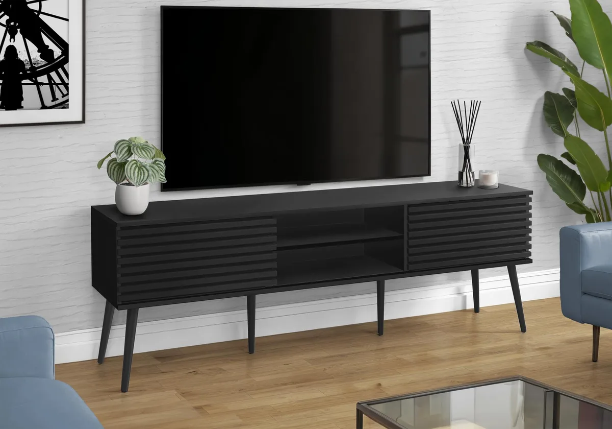 tuphen tuphen 72 Inch TV Stand Black Laminate Home Entertainment — product photo