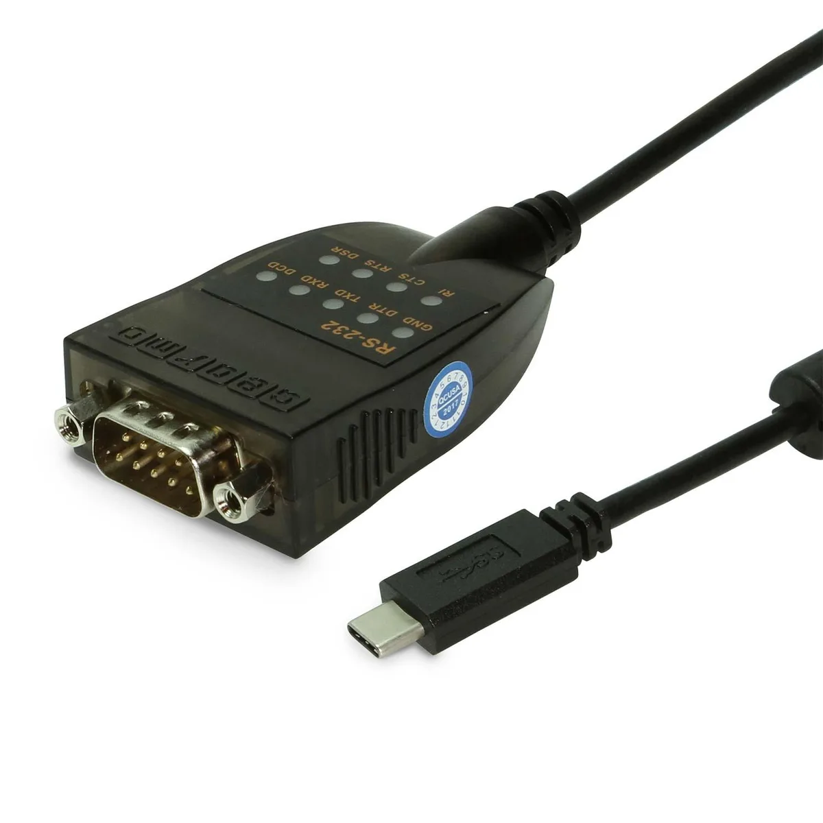 GearMo GearMo USB-C to RS-232 Serial Adapter FTDI Chip LED Indicators — product photo