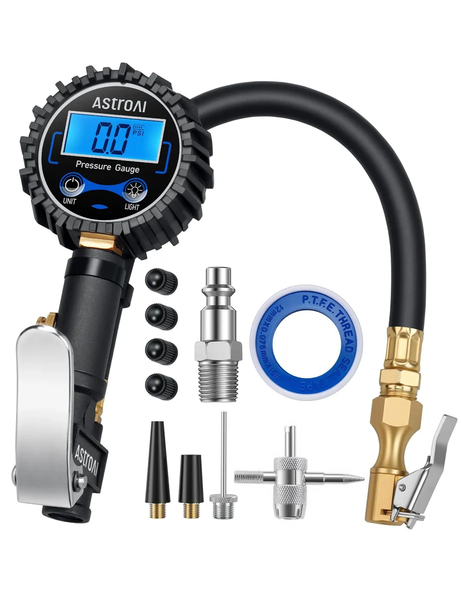 KEHIPI KEHIPI Digital Tire Pressure Gauge Inflator 3-250 PSI Blue — product photo