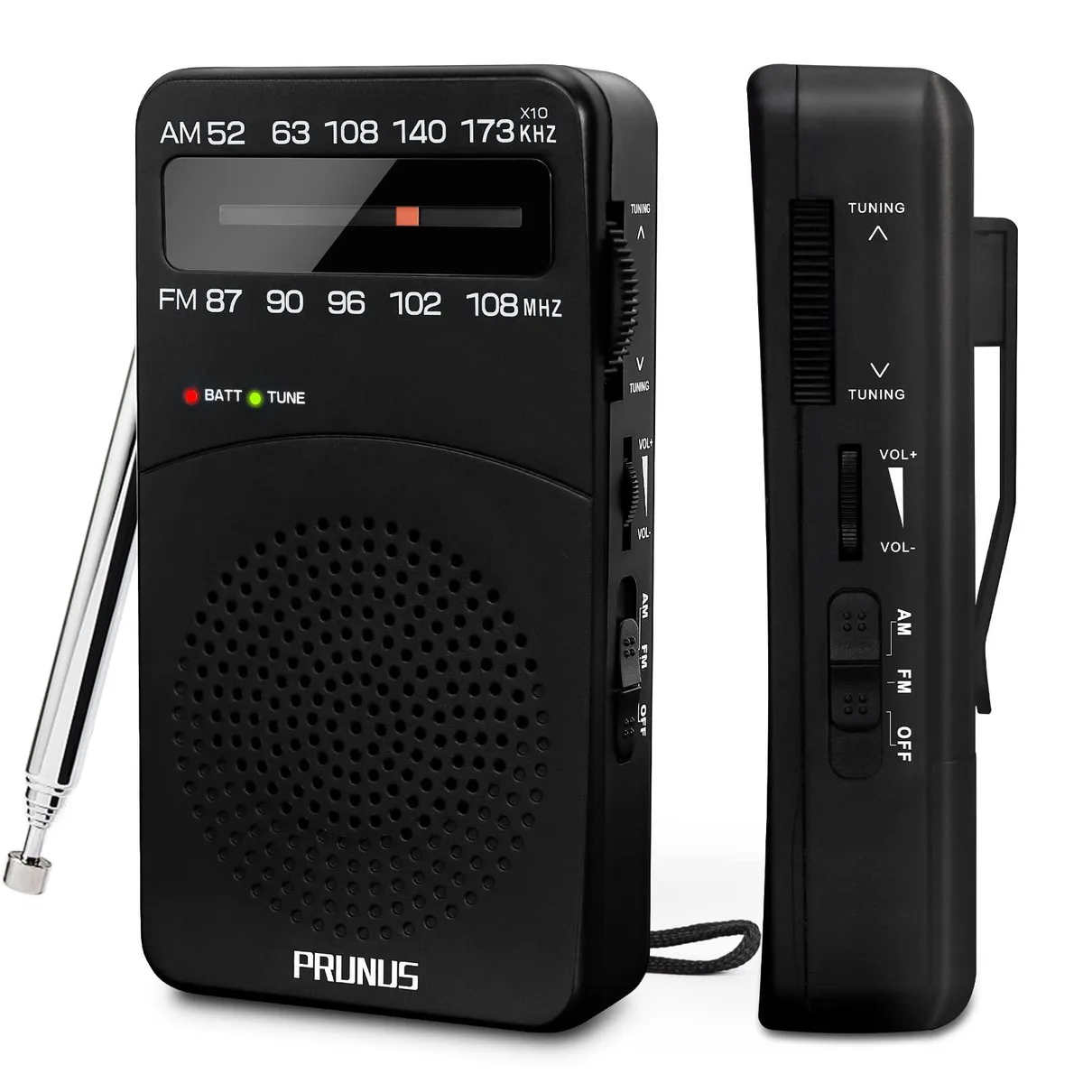  PRUNUS J-166 Portable AM FM Radio — product photo