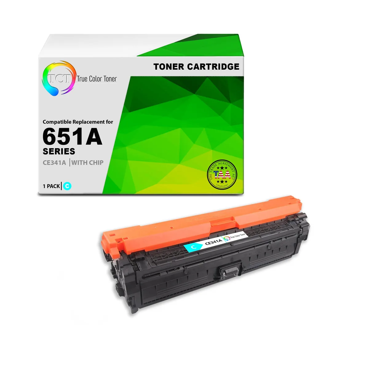 True Color Toner True Color Toner CE341A Cyan Standard Yield Toner Cartridge 16000 Pages — product photo