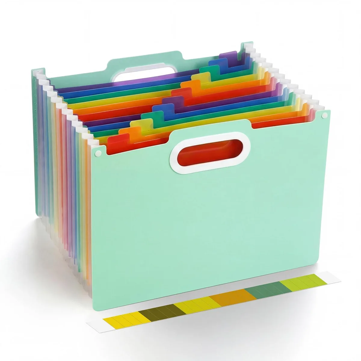  Comix Expanding File Folder 13 Pockets A4 Green — product photo