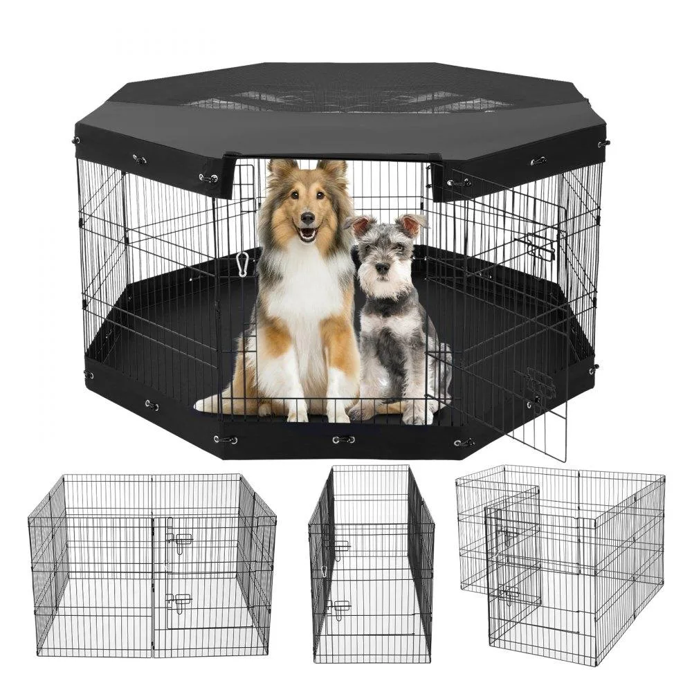 VEVOR VEVOR Dog Playpen 8 Panels 30"H 63" Square with Pad Cover — product photo