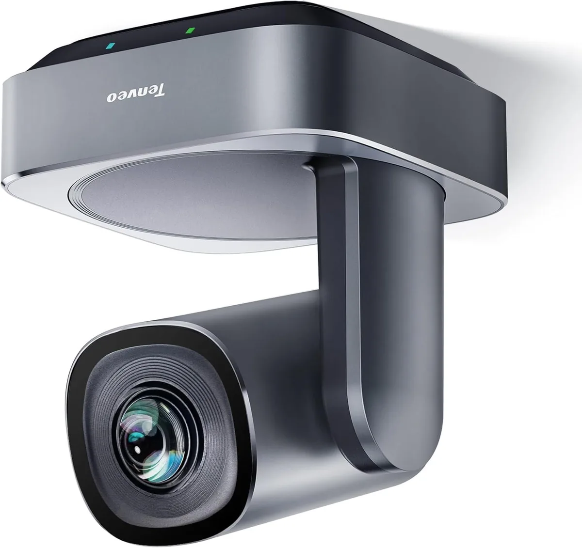 Compact PTZ camera with 20x optical zoom lens, matte finish, wide 60 degree view
