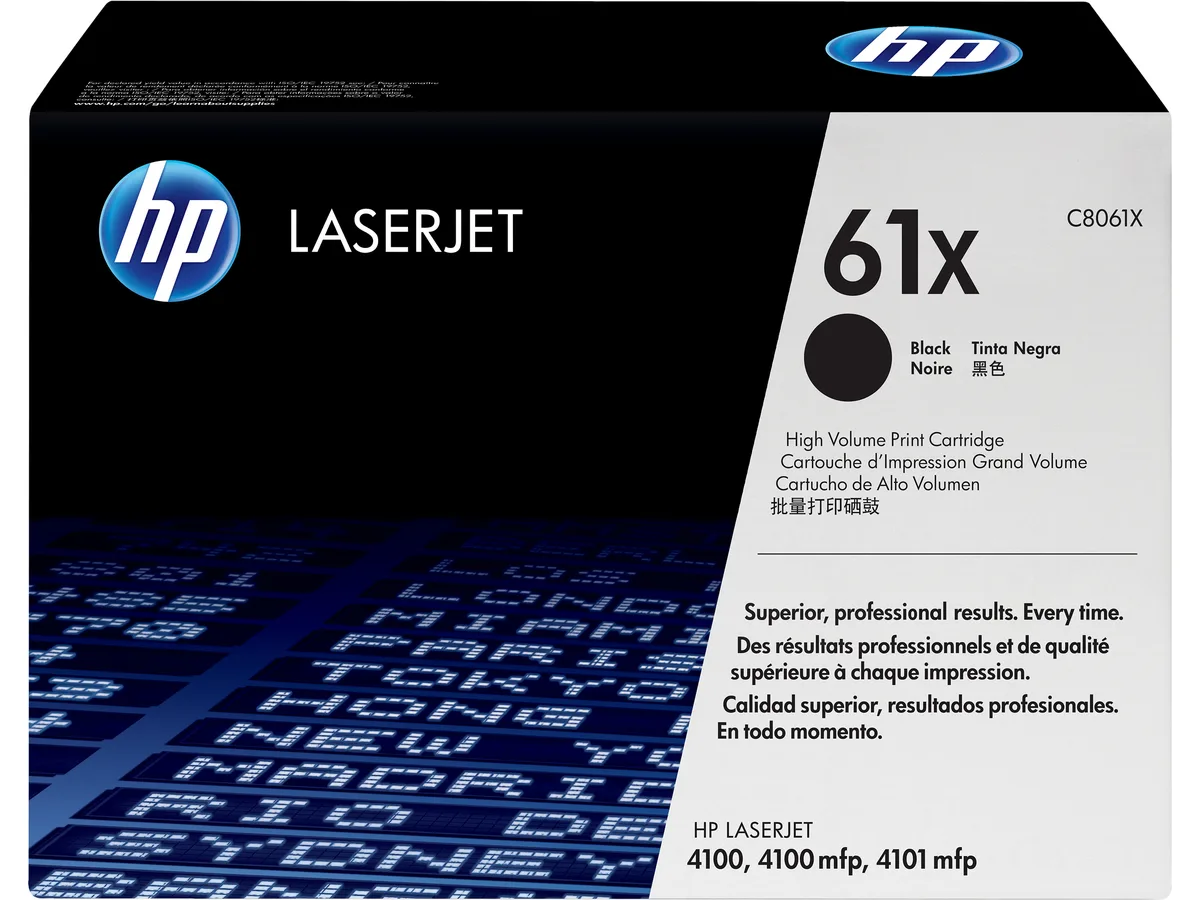 HP HP C8061X 61X High Yield Black Toner Cartridge 10000 Pages — product photo